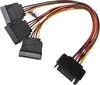 vhbw SATA Stromkabel auf 3x SATA Buchse für Festplatte, Produktbild-Vorschau 2