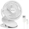 Ruhhy 25566 Ventilator mit USB-Clip, 1200 mAh, USB-C, weiß Produktbild-Vorschau 1