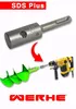 WERHE Grondboor 120 mm H met dubbele spiraal + SDS Plus Productafbeelding-voorbeeld 3