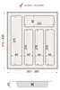 Sossai Besteckeinsatz Divio für Schubladen 45cm | 38 x 43 Produktbild-Vorschau 3