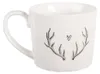 Clayre & Eef Tasse 275 ml Weiß Porzellan Hirsch Produktbild-Vorschau 3