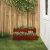 vidaXL Zahradní květináč Rusty 100 x 60 x 45 cm Ocel odolná Náhled obrázku produktu 3