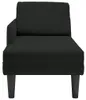vidaXL Chaiselongue mit Kissen und Rechter Armlehne Schwarz Produktbild-Vorschau 3