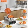 A commercial waffle cone maker is shown on a countertop with finished waffle cones and ingredients. Anteprima dell’immagine prodotto
