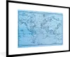 MuchoWow® Gerahmtes Poster Weltkarte - Blau - Linien 90x60 Produktbild-Vorschau 1