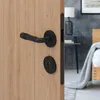 Hochwertige Schwarz matte Rosettengarnitur Türdrücker Produktbild-Vorschau 3