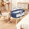 2 in 1 Beistellbett Baby mit Matratze,Faltbares Produktbild-Vorschau 1