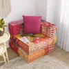 The Living Store Modularer Pouf mit Kissen Patchwork Stoff Produktbild-Vorschau 9