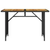 vidaXL Gartentisch mit Holzplatte Schwarz 110x68x70 cm Poly Produktbild-Vorschau 4