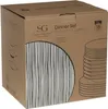 A cardboard box containing a dinner set with a zebra pattern. Anteprima dell’immagine prodotto