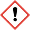 A hazard symbol with an exclamation mark inside a red diamond. Produktbild-Vorschau