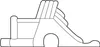 A line drawing of an inflatable bounce house with a slide. Náhled obrázku produktu