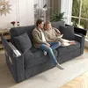 Merax 2-Sitzer Wohnzimmercouch mit Stauraum, Chenille-Sofa, Produktbild-Vorschau 2