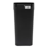 A black automatic trash can is shown from the front against a white background. Náhled obrázku produktu