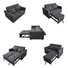 Collage of images showing a gray sofa bed from different angles and in different configurations. Anteprima dell’immagine prodotto