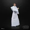 A Star Wars Black Series Princess Leia Organa action figure is shown against a black background. Produktbild-Vorschau