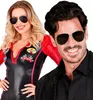 Pilotenbrille mit dunkeln Gläsern – Perfektes Accessoire Produktbild-Vorschau 2