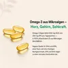 Omega 3 Vegan Algenöl Kapseln – 600mg DHA + 200mg EPA pro Produktbild-Vorschau 2