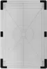 The underside of a gray electrical enclosure with a grid pattern and circular design. Produktbild-Vorschau