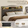 Letto imbottito INONEFT, 140x200 cm, con LED e USB, Anteprima dell’immagine prodotto 5