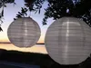 Design Solar LED Lampion Weiß 30cm Lichtsensor Nylon Produktbild-Vorschau 3