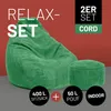 LUMALAND Relax-Set Cord – Sitzsack GIANT (400 L) + Pouf (50 Produktbild-Vorschau 3