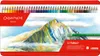 A metal tin of Caran d'Ache Pablo colored pencils, featuring a landscape illustration of a mountain range. Náhled obrázku produktu