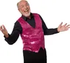 Pailletten-Weste Herren - pink, L Produktbild-Vorschau 1