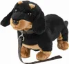 Dackel 28 cm Kuscheltier Hund schwarz-braun mit Leine Produktbild-Vorschau 3