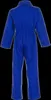 A full-body view of a blue jumpsuit from the back. Produktbild-Vorschau