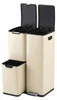 Poubelle Relaxdays, 3 compartiments, 60 l, seaux intérieurs Voir les images du produit 1