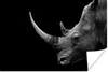 MuchoWow® Poster Nashorn - Tiere - Schwarz - Weiß - Porträt Produktbild-Vorschau 1