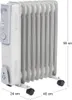 nabbi Elektrický olejový radiátor NB-1011 2000 W - biela Náhľad obrázku produktu 2