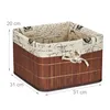 4 x Aufbewahrungskorb, Bambus und Polyester, H x B x T: 20 Produktbild-Vorschau 4