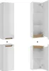 Waschtisch und Hängesäule 80cm Livia mit 2 Schubladen, Weiß Produktbild-Vorschau 5