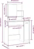 Comodino con specchio bianco 86,5x35x136 cm Anteprima dell’immagine prodotto 8