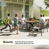 Runder Gartentisch Ø 118 cm mit Aluminiumrahmen für Balkon, Produktbild-Vorschau 5