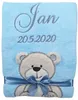 Personalisierte Babydecke 75x100 cm mit Namen & Datum – Produktbild-Vorschau 9