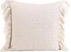 HOMLA Poszewka VAFFEL z frędzlami ecru 45x45 cm Podgląd zdjęcia produktu 1