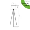 A diagram of a tripod floor lamp with dimensions indicated. Podgląd zdjęcia produktu