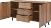 A wooden sideboard with three drawers and two doors, shown against a white background. Anteprima dell’immagine prodotto