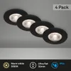Set 4 spots LED encastrables modernes noir Ø90mm, 5W 480lm Voir les images du produit 2