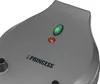 A close-up view of the top of a gray waffle maker with two indicator lights and the brand logo. Produktbild-Vorschau