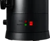 Close-up of the control panel of a black beverage dispenser, showing indicator lights and a switch. Produktbild-Vorschau
