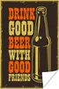 MuchoWow® Poster Zitate - Vintage - 'Trinke gutes Bier mit Produktbild-Vorschau 1