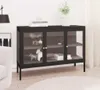 vidaXL Kredens czarny 70x35x70 cm stal i szkło Podgląd zdjęcia produktu 9