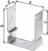 A metal U-shaped bracket with dimensions labeled a, b, c, and d. Produktbild-Vorschau