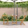 vidaXL Klappbarer Gartentisch 70 cm Massivholz Akazie Produktbild-Vorschau 2