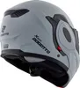 Rear view of a gray matte motorcycle helmet. Produktbild-Vorschau