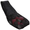 A black cover is placed over a red lawnmower, showing the product in a neutral setting. Produktbild-Vorschau